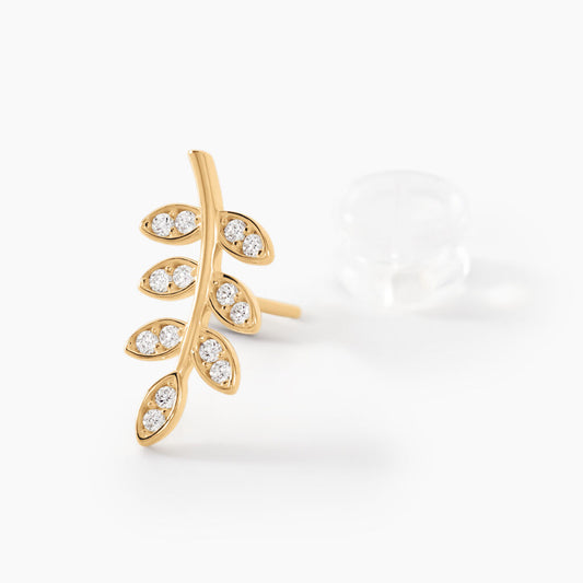 Boucles D'oreilles Puces Ael Or Jaune Oxyde De Zirconium