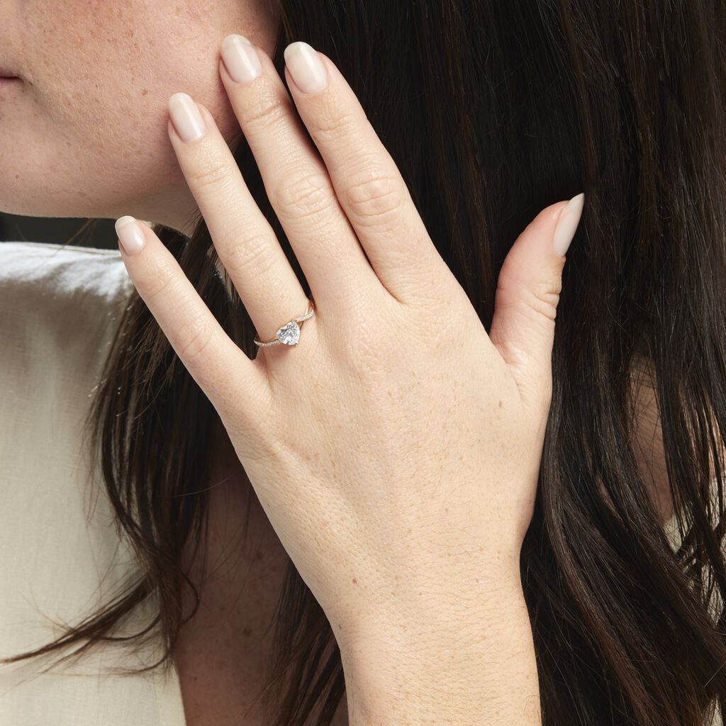 Bague Or Jaune Clothilde Oxyde De Zirconium