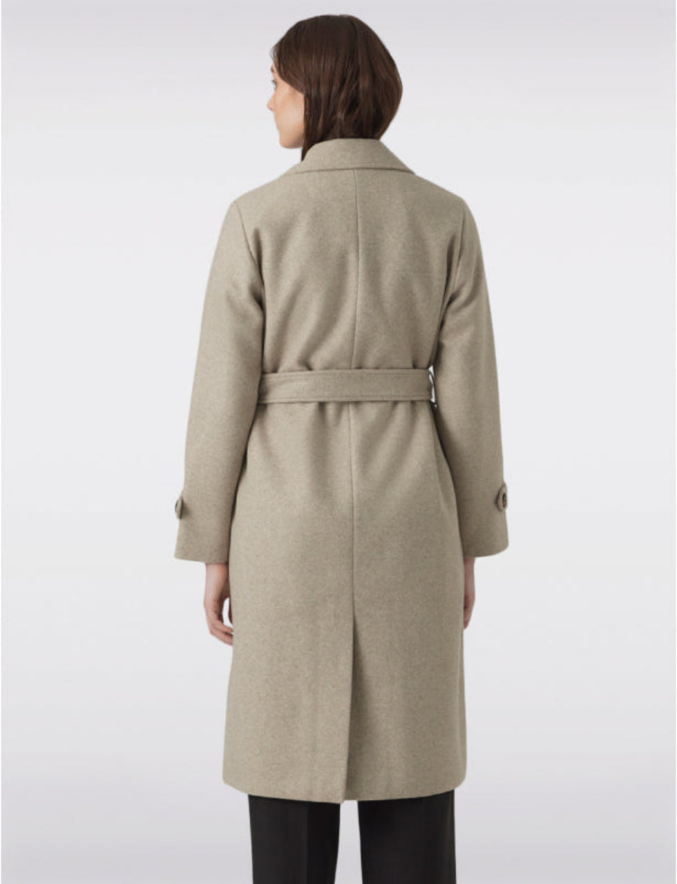 Trench Long à Double Boutonnage Ceinture Amovible et Fente au Dos par Vero Moda