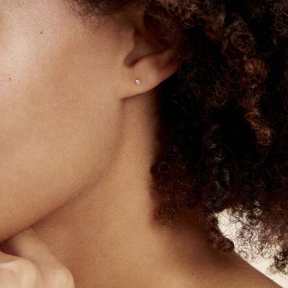 Boucles D'oreilles Puces Eddie Or Jaune Oxyde De Zirconium