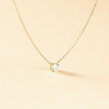 Collier Ponama Or Jaune Oxyde De Zirconium