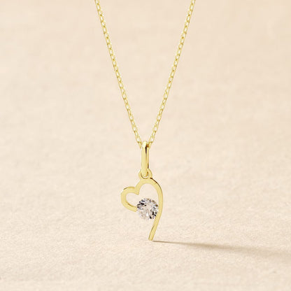 Collier Romance Or Jaune Oxyde De Zirconium