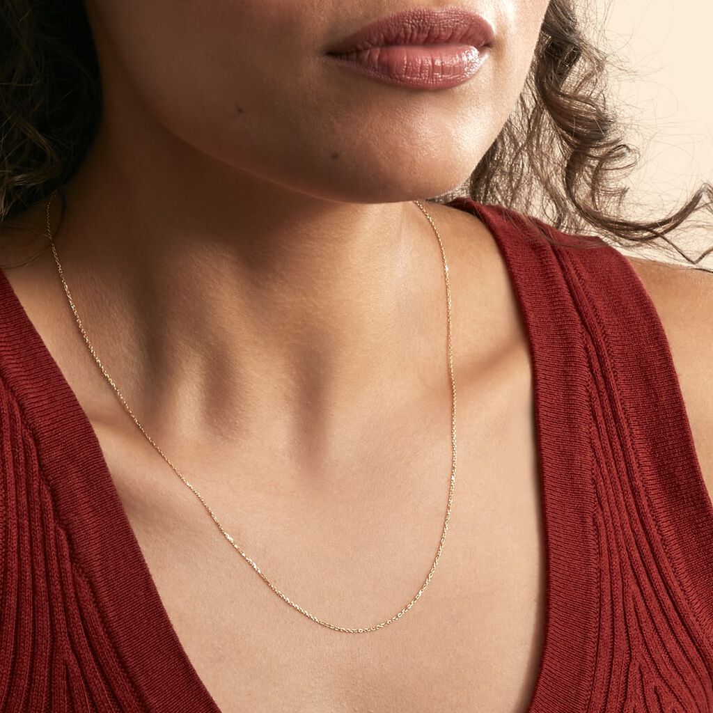 Chaîne Igoa Maille Forçat Diamantee Or Jaune