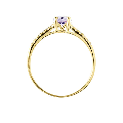 Bague Or Jaune Manon Améthyste