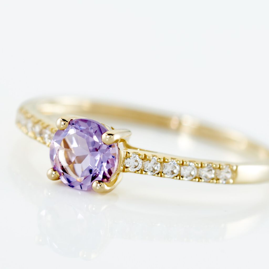 Bague Or Jaune Manon Améthyste