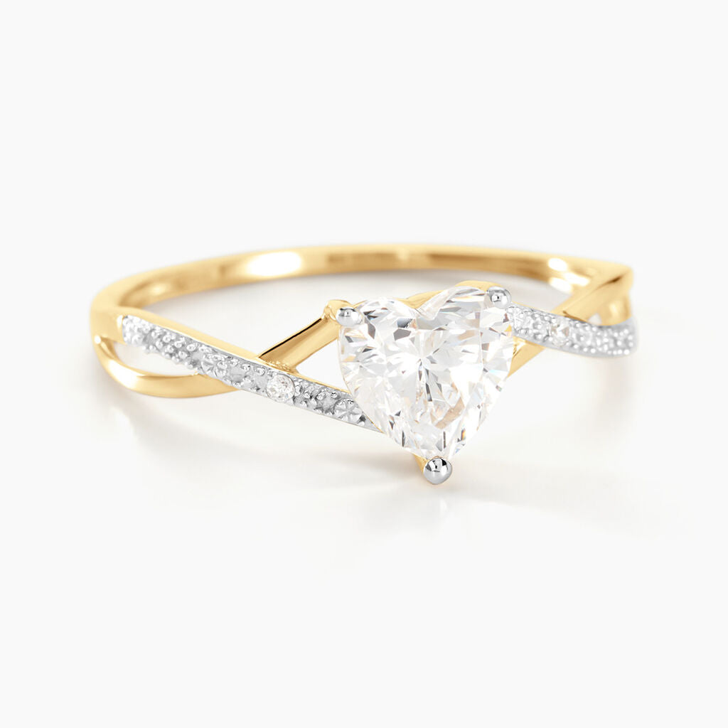 Bague Or Jaune Clothilde Oxyde De Zirconium