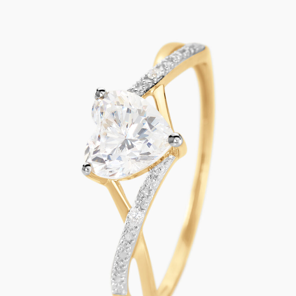 Bague Or Jaune Clothilde Oxyde De Zirconium
