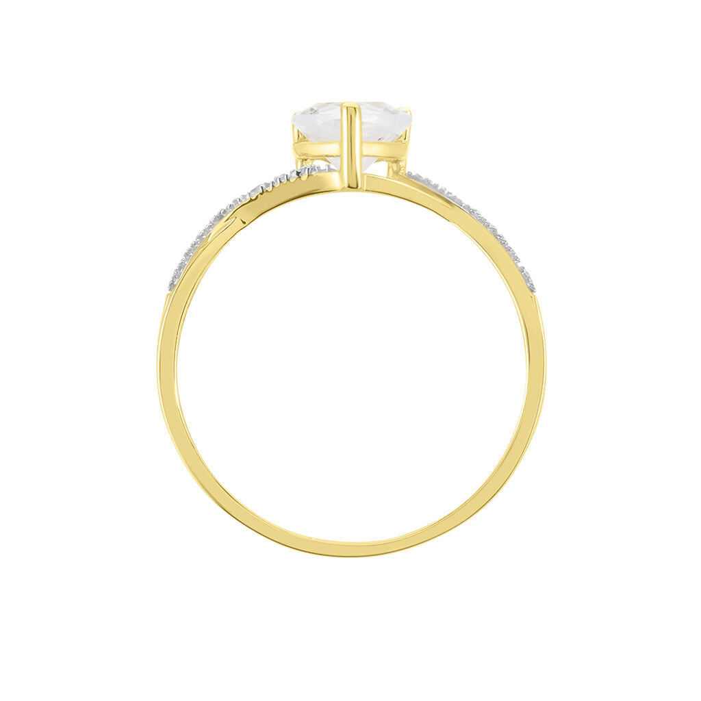 Bague Or Jaune Clothilde Oxyde De Zirconium