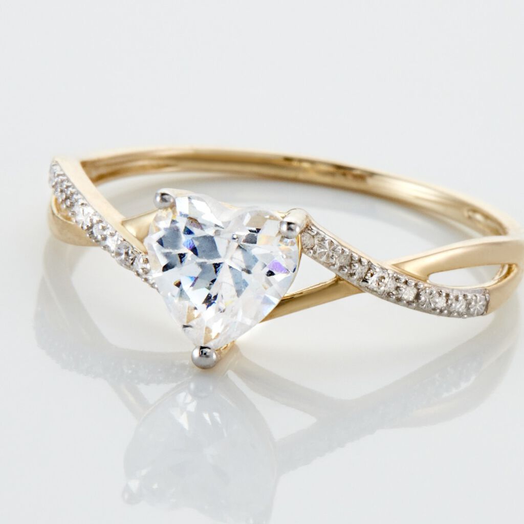 Bague Or Jaune Clothilde Oxyde De Zirconium