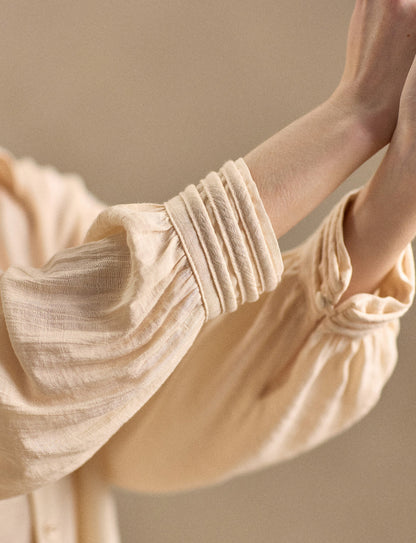 Conjunto Camisa e Cropped Creme