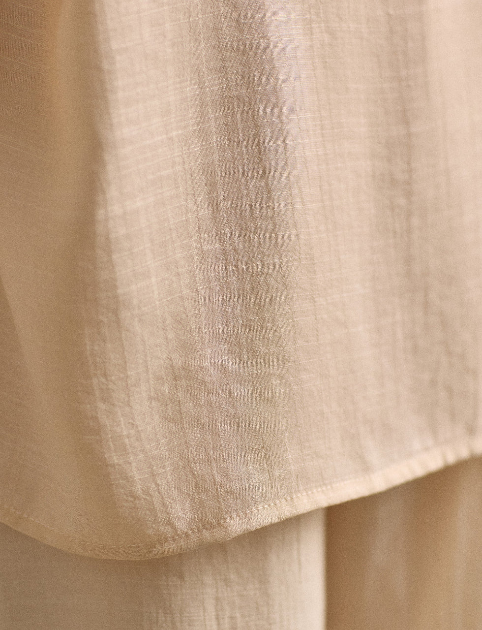 Conjunto Camisa e Cropped Creme