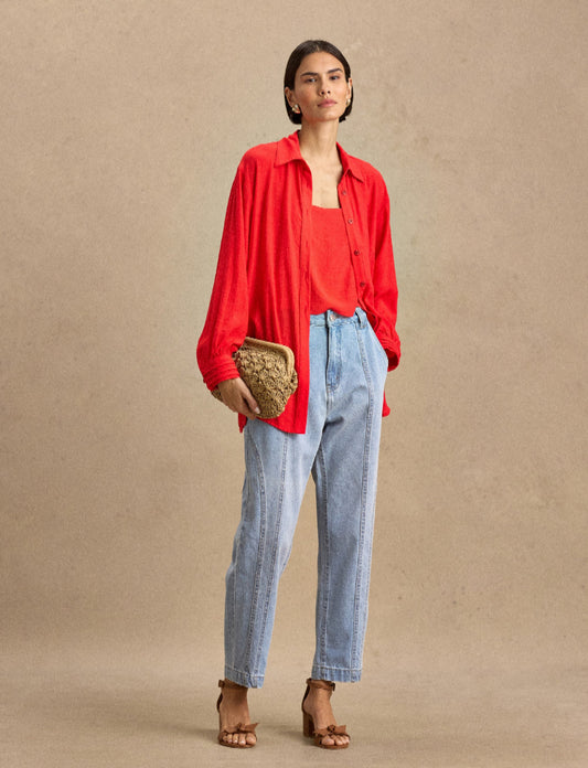 Conjunto Camisa e Cropped Rouge