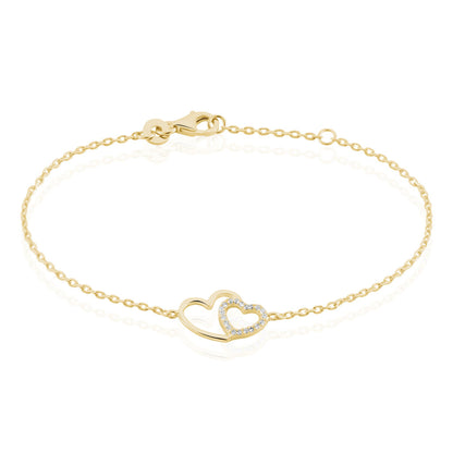 Bracelet Alexandra Plaqué Or Jaune Oxyde De Zirconium