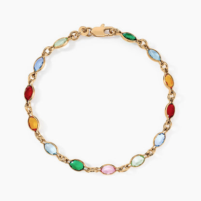 Bracelet Ilvaae Plaqué Or Jaune Pierre De Synthese