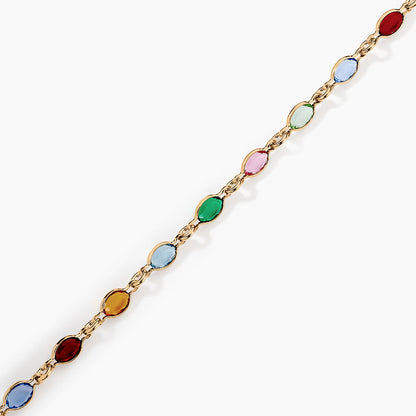 Bracelet Ilvaae Plaqué Or Jaune Pierre De Synthese