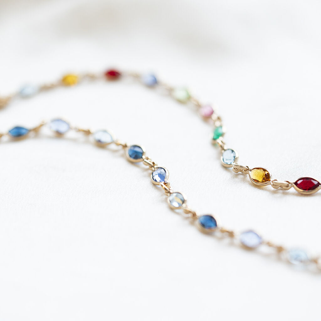 Bracelet Ilvaae Plaqué Or Jaune Pierre De Synthese