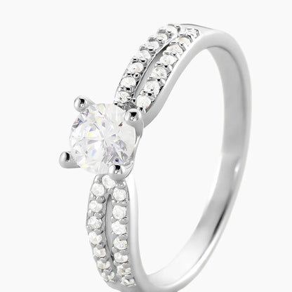 Bague Solitaire Solitea Argent Blanc Oxyde De Zirconium